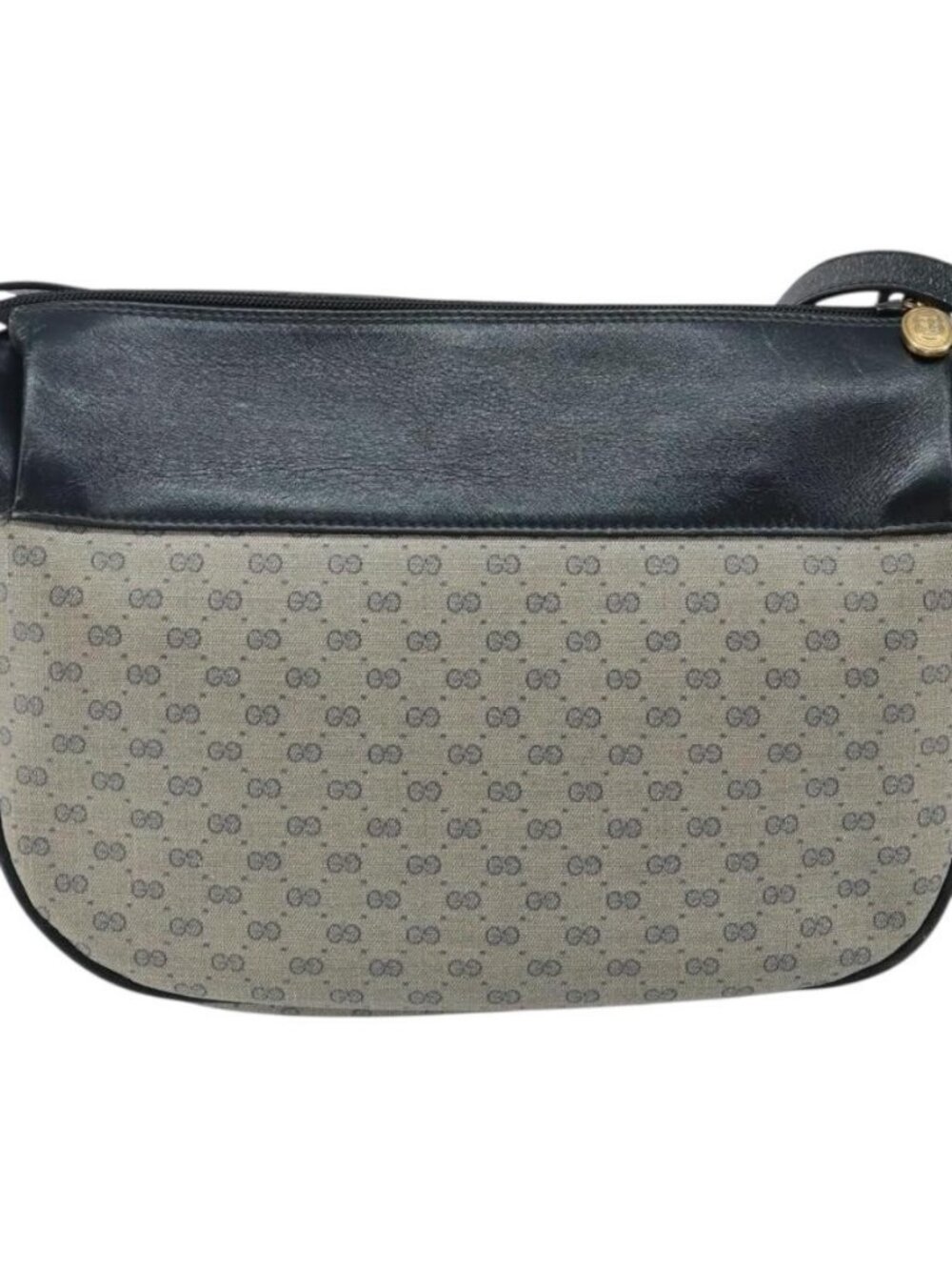 Authentic GUCCI Micro GG Supreme Shoulder Bag PVC Navy Gold 001 115 0918 - Picture 9 of 16
